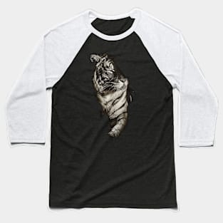 Tiger Pride: Bold Feline Stands Tall as Symbol of Strength on Tee Baseball T-Shirt